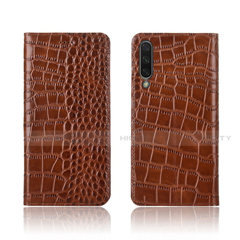 Funda de Cuero Cartera con Soporte Carcasa T07 para Xiaomi Mi A3 Naranja