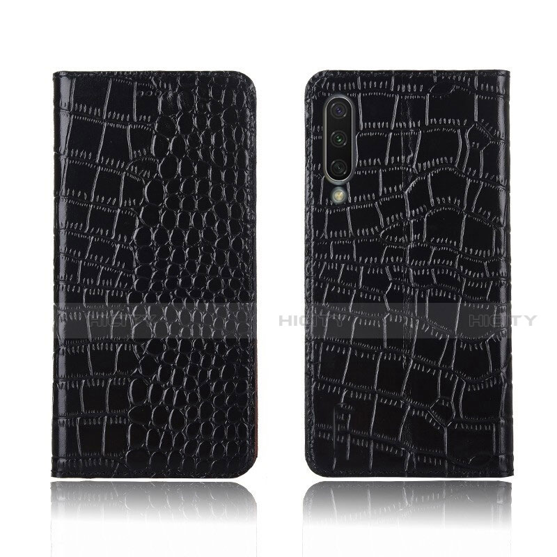 Funda de Cuero Cartera con Soporte Carcasa T07 para Xiaomi Mi A3 Negro