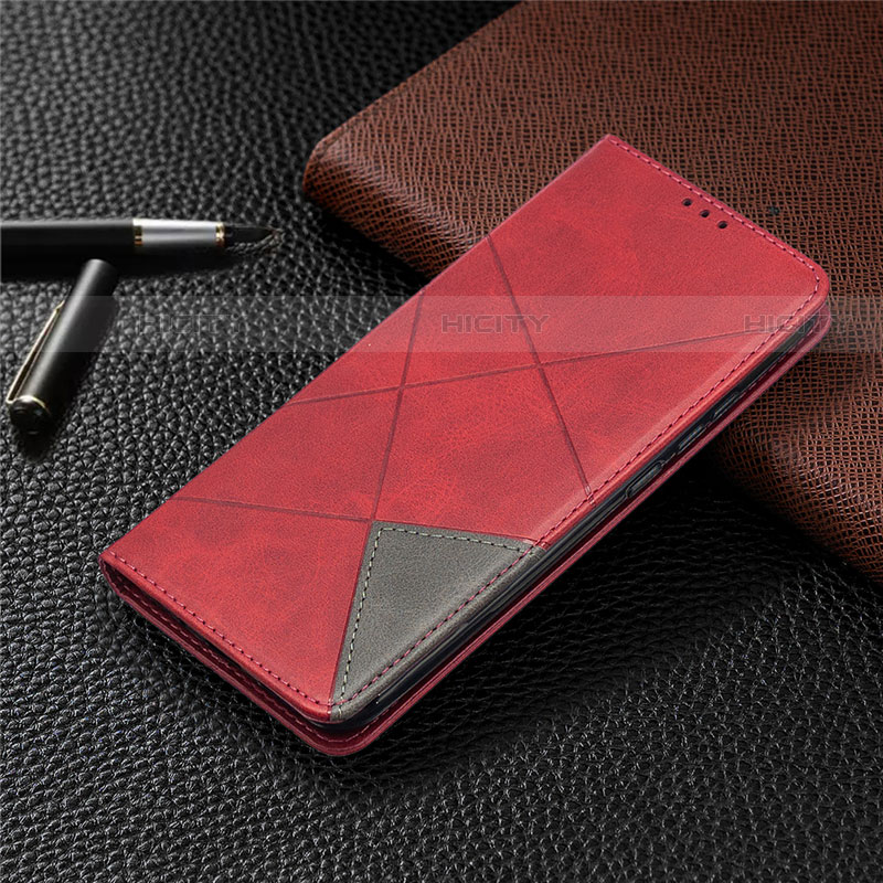 Funda de Cuero Cartera con Soporte Carcasa T07 para Xiaomi Redmi 9A Rojo