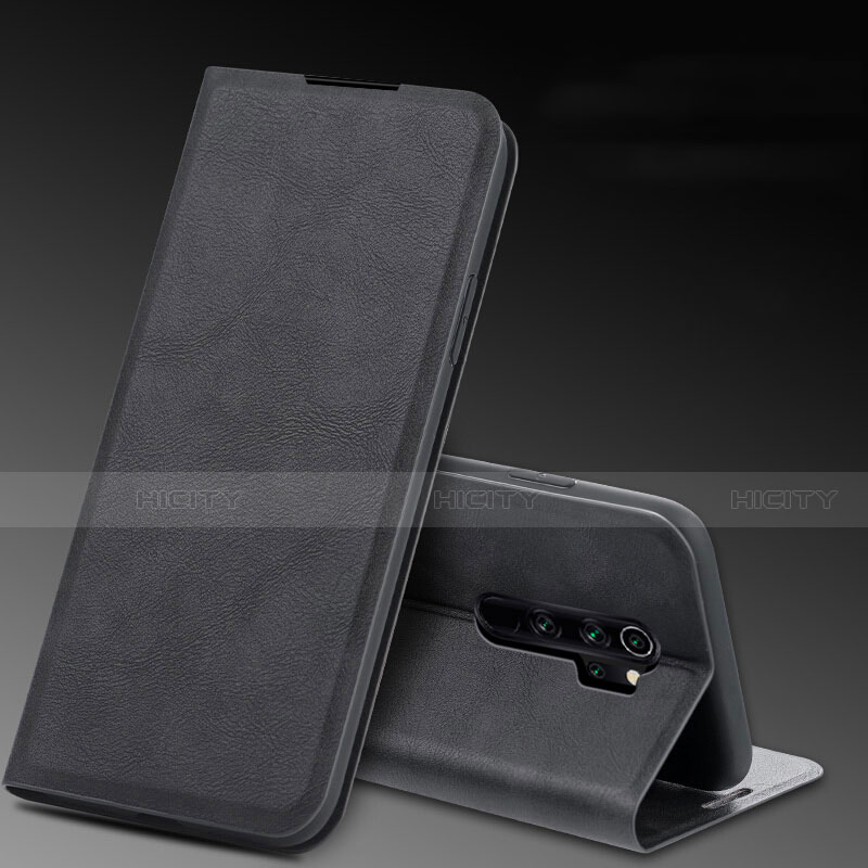 Funda de Cuero Cartera con Soporte Carcasa T07 para Xiaomi Redmi Note 8 Pro Negro