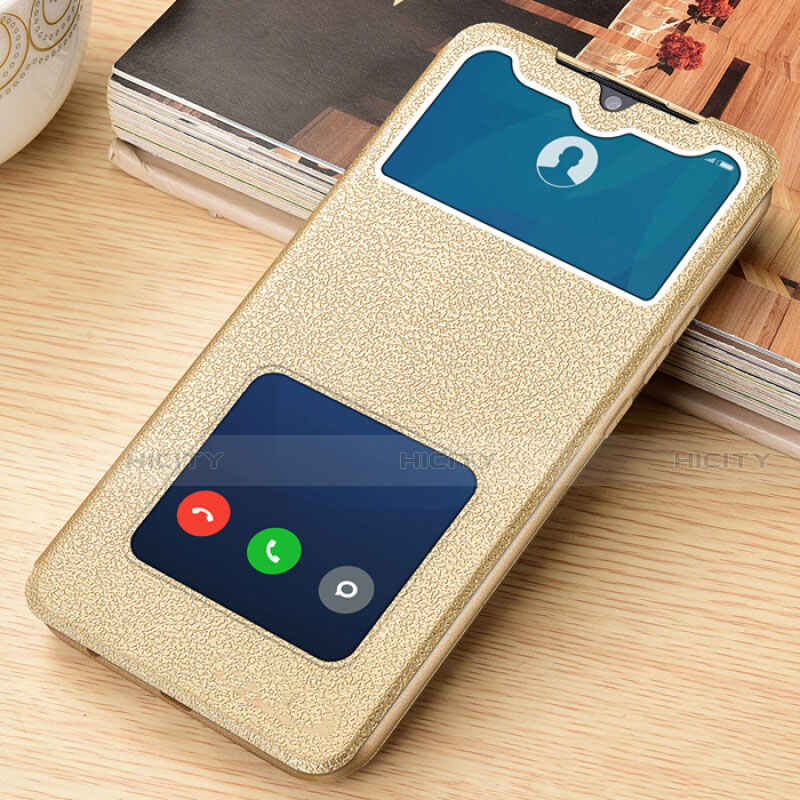 Funda de Cuero Cartera con Soporte Carcasa T07 para Xiaomi Redmi Note 8T Oro