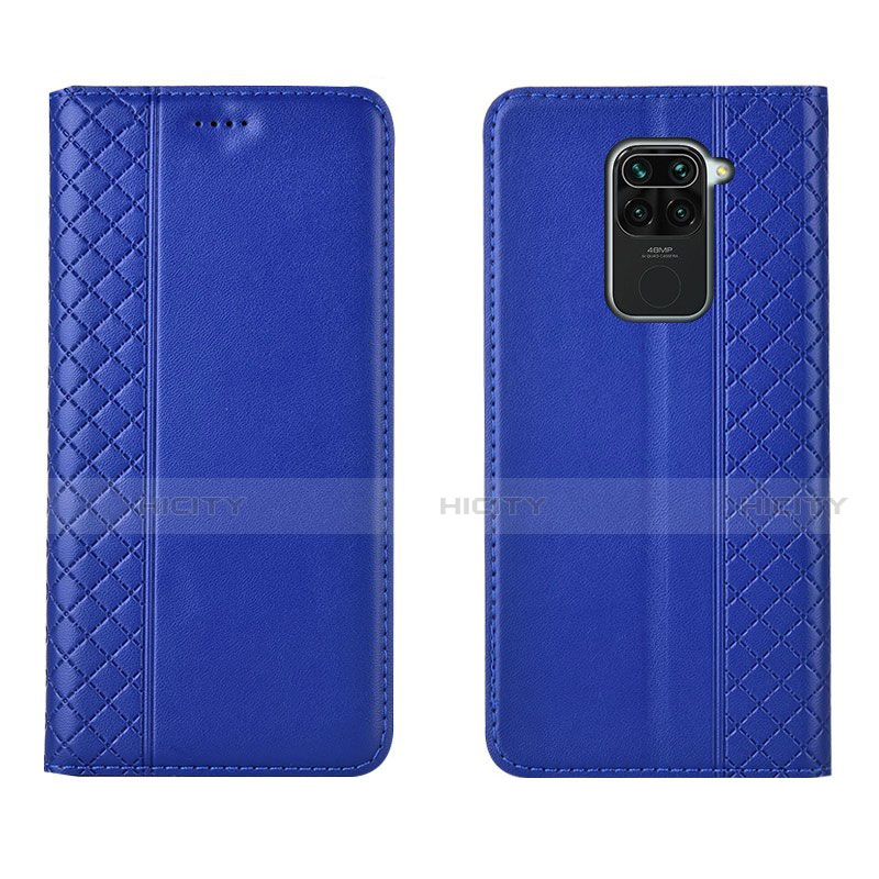 Funda de Cuero Cartera con Soporte Carcasa T07 para Xiaomi Redmi Note 9 Azul