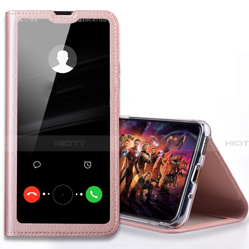 Funda de Cuero Cartera con Soporte Carcasa T08 para Huawei Honor 20E Oro Rosa