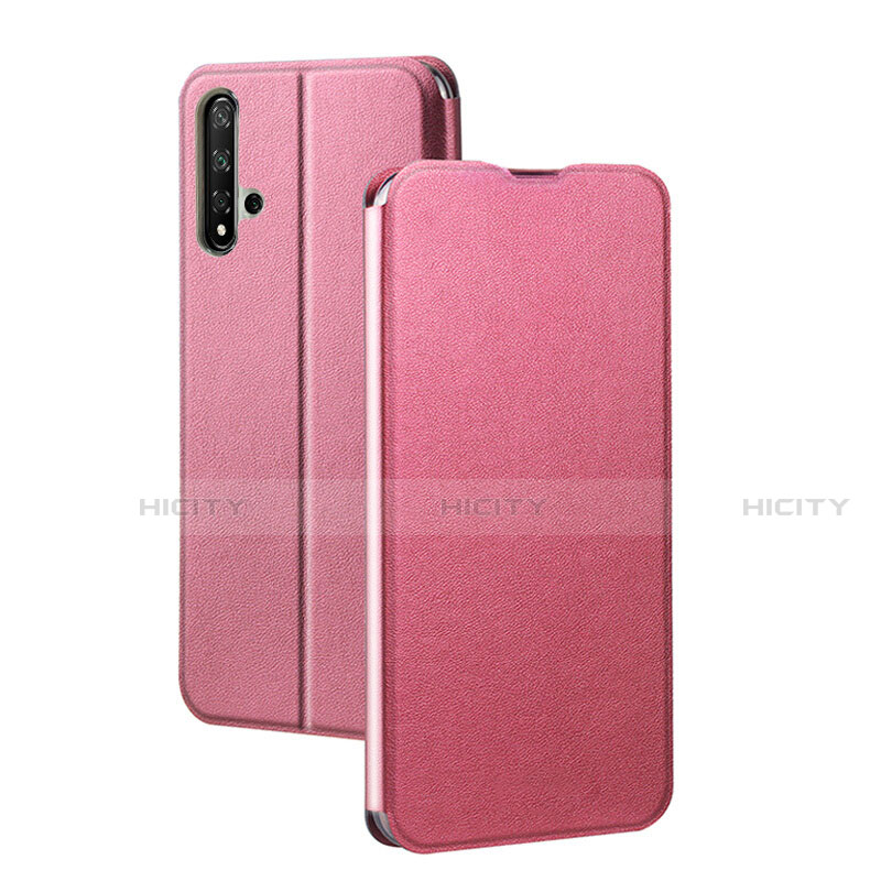 Funda de Cuero Cartera con Soporte Carcasa T08 para Huawei Honor 20S Rosa