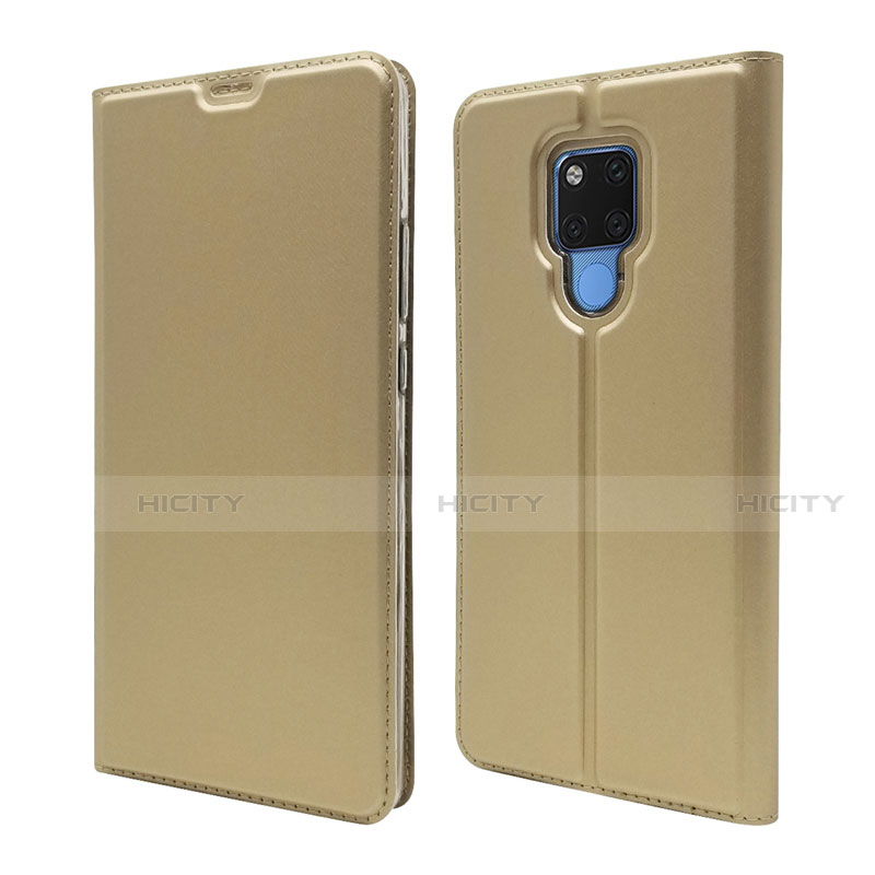 Funda de Cuero Cartera con Soporte Carcasa T08 para Huawei Mate 20 X 5G Oro