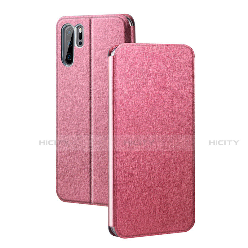 Funda de Cuero Cartera con Soporte Carcasa T08 para Huawei P30 Pro New Edition Rosa