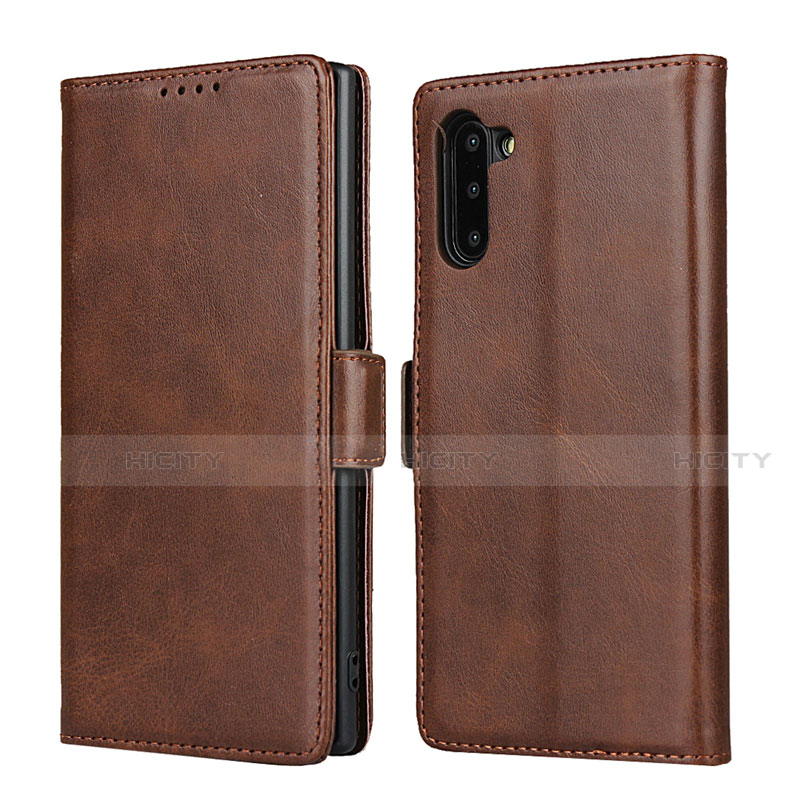 Funda de Cuero Cartera con Soporte Carcasa T08 para Samsung Galaxy Note 10 5G Marron