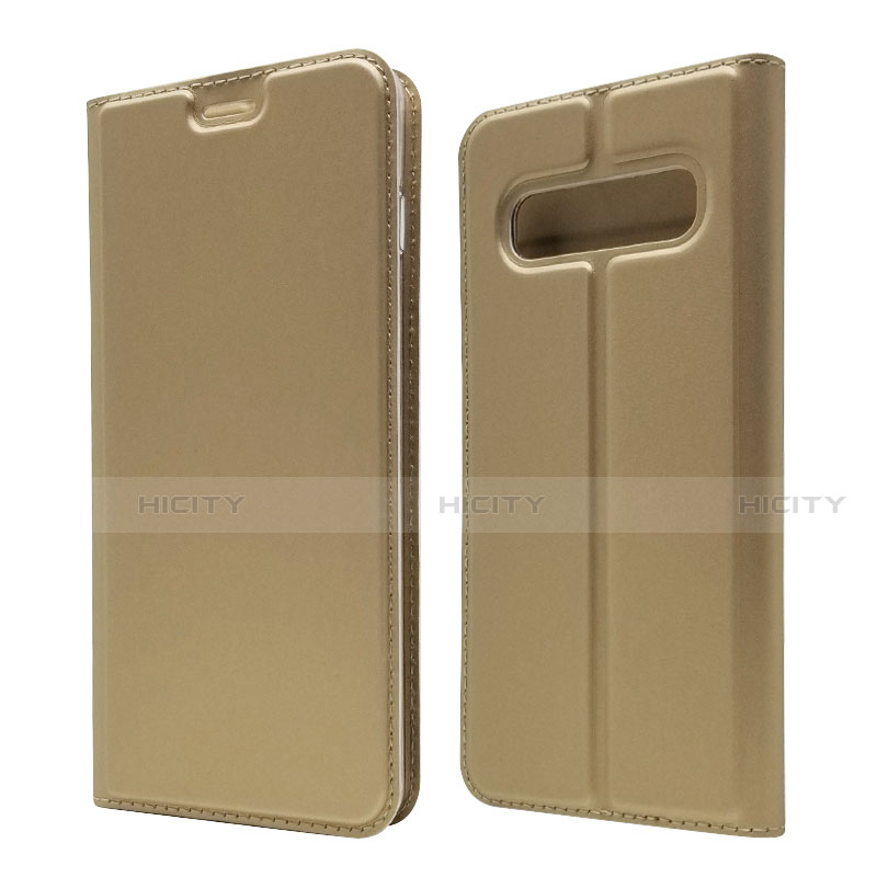 Funda de Cuero Cartera con Soporte Carcasa T08 para Samsung Galaxy S10 5G Oro