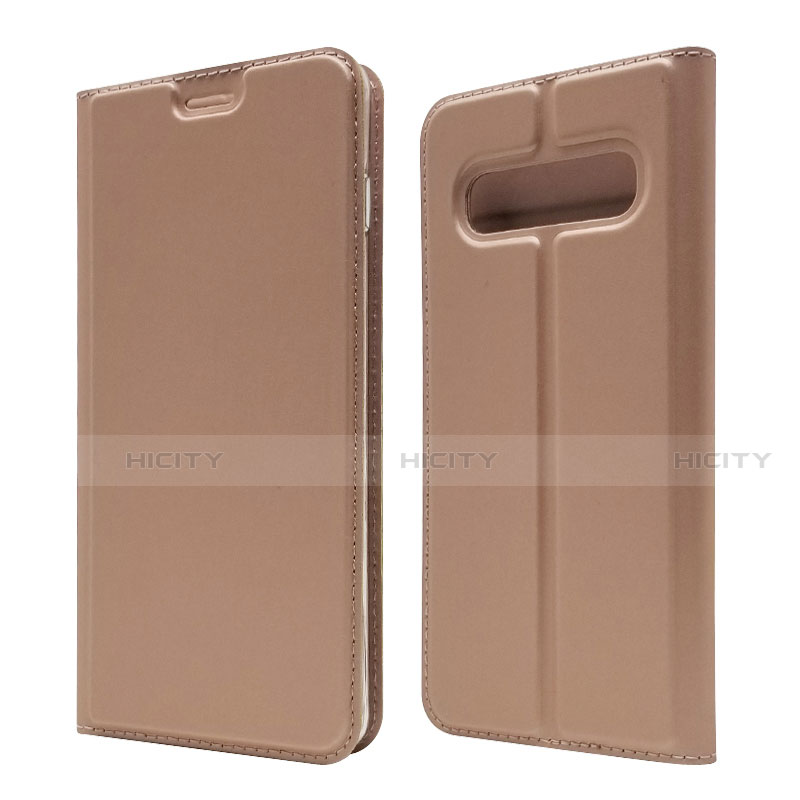 Funda de Cuero Cartera con Soporte Carcasa T08 para Samsung Galaxy S10 5G Oro Rosa