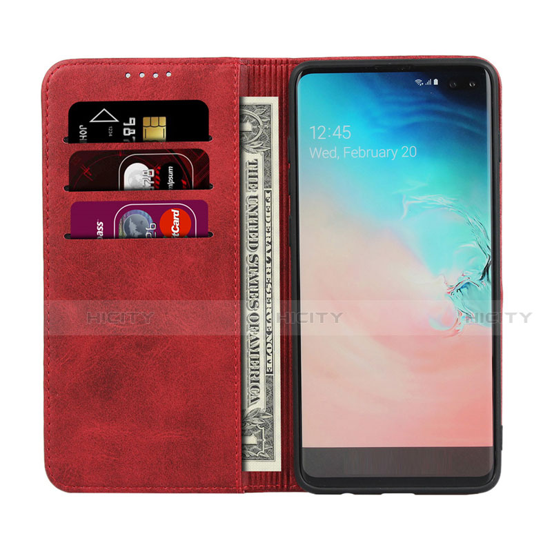 Funda de Cuero Cartera con Soporte Carcasa T08 para Samsung Galaxy S10 Plus