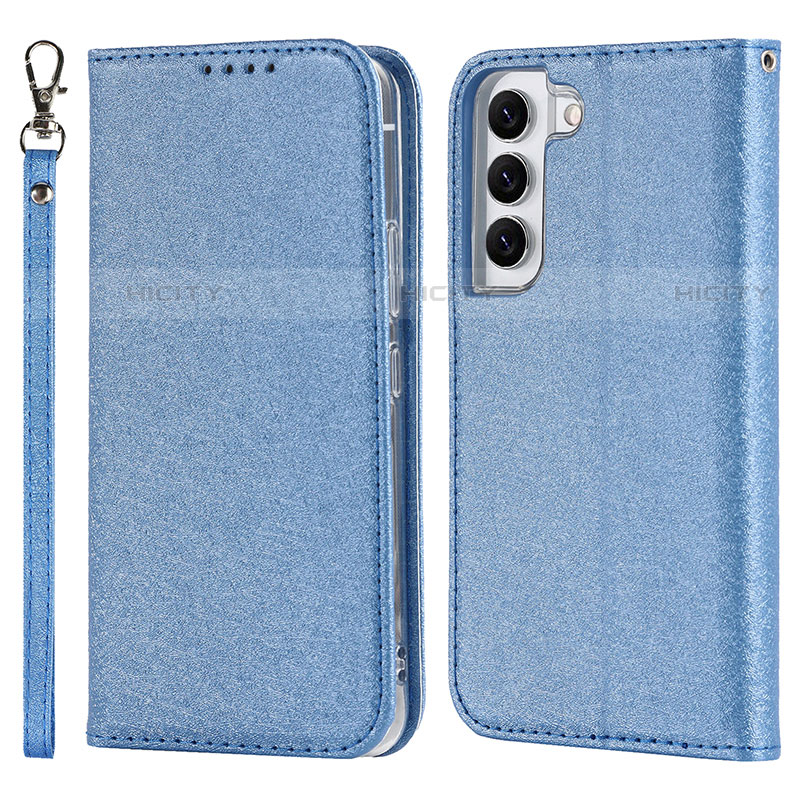 Funda de Cuero Cartera con Soporte Carcasa T08D para Samsung Galaxy S21 5G Azul