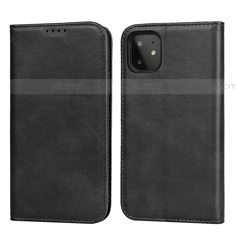 Funda de Cuero Cartera con Soporte Carcasa T09 para Apple iPhone 11 Negro