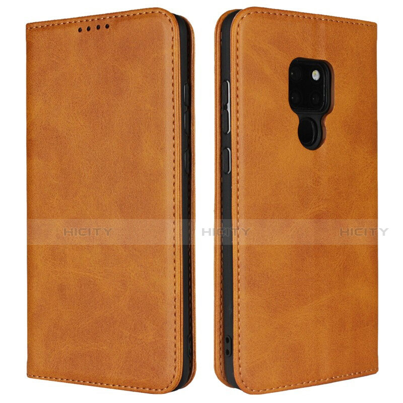 Funda de Cuero Cartera con Soporte Carcasa T09 para Huawei Mate 20 X 5G Naranja