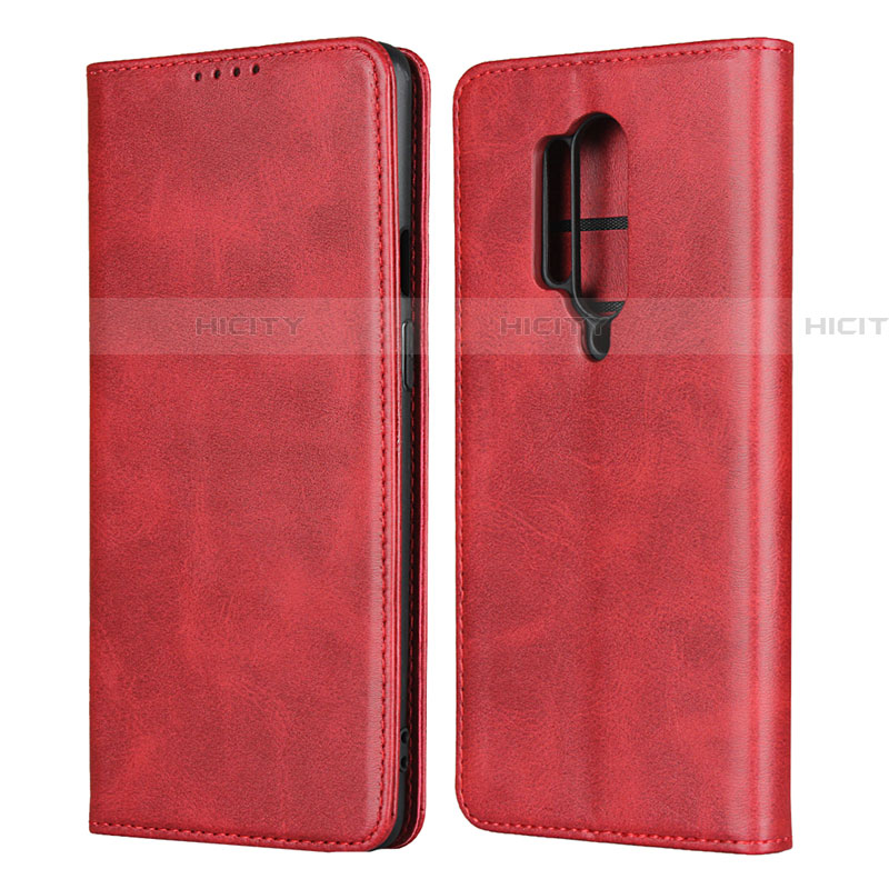 Funda de Cuero Cartera con Soporte Carcasa T09 para OnePlus 8 Pro Rojo