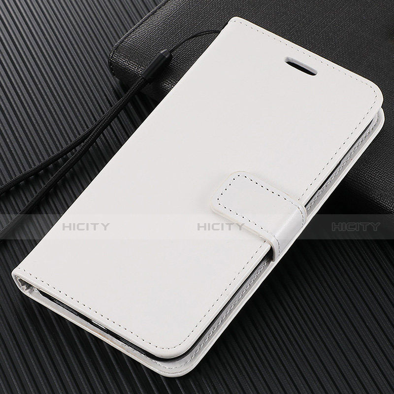 Funda de Cuero Cartera con Soporte Carcasa T09 para Oppo Find X2 Pro Blanco