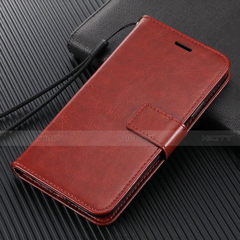 Funda de Cuero Cartera con Soporte Carcasa T09 para Oppo Find X2 Pro Marron