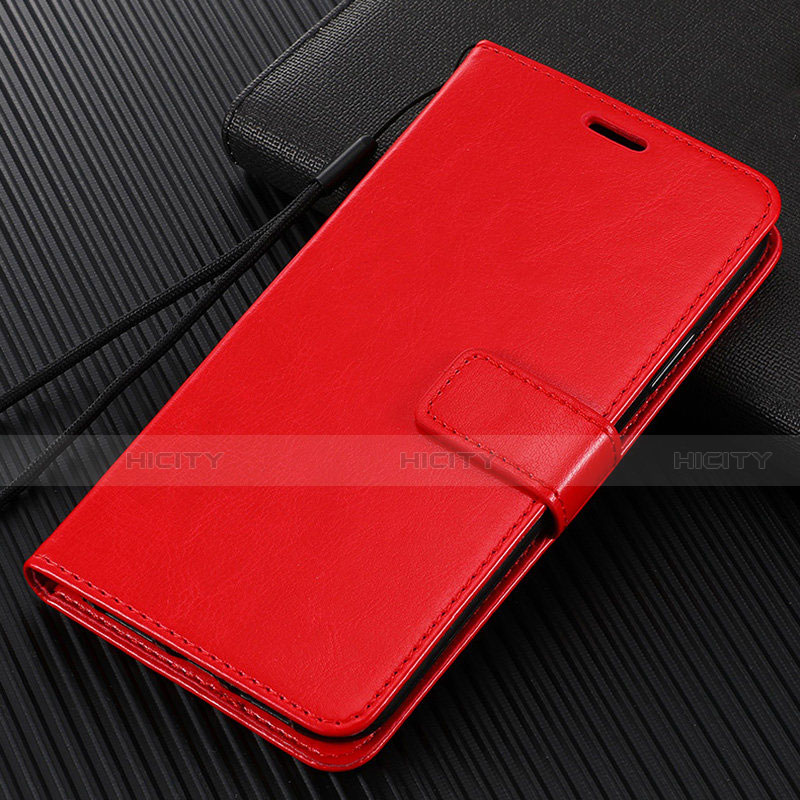 Funda de Cuero Cartera con Soporte Carcasa T09 para Oppo Find X2 Pro Rojo