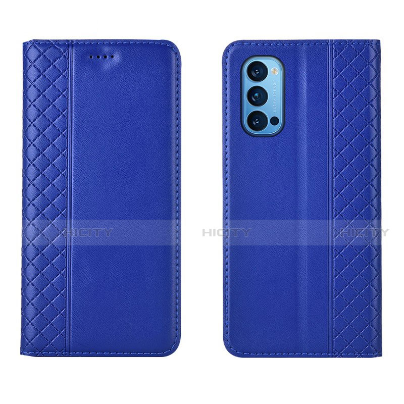 Funda de Cuero Cartera con Soporte Carcasa T09 para Oppo Reno4 5G