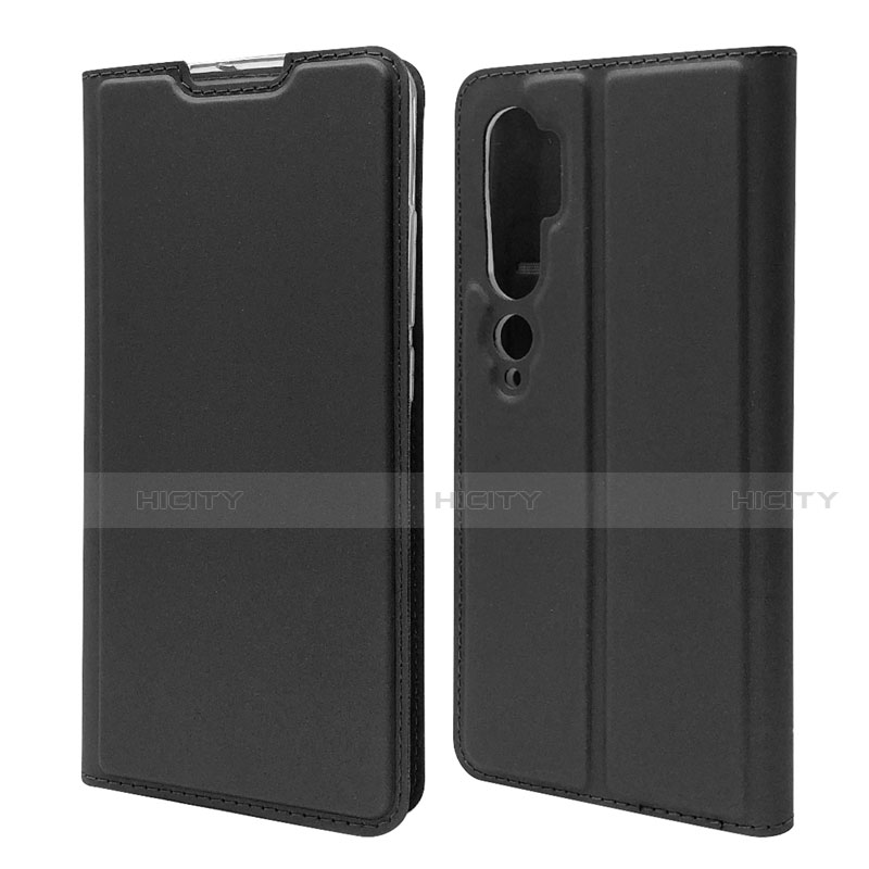 Funda de Cuero Cartera con Soporte Carcasa T09 para Xiaomi Mi Note 10 Negro