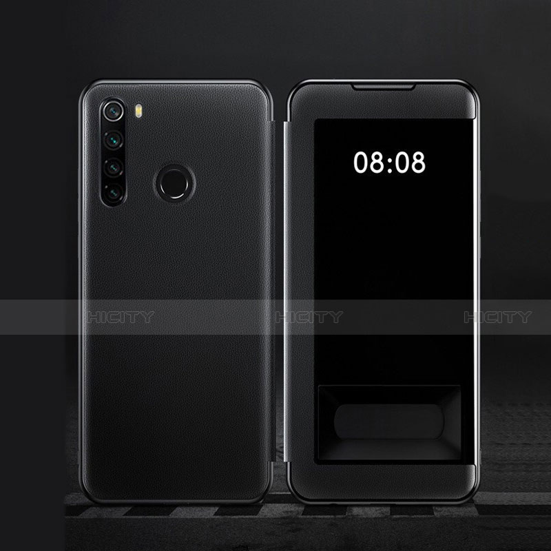 Funda de Cuero Cartera con Soporte Carcasa T09 para Xiaomi Redmi Note 8 (2021) Negro