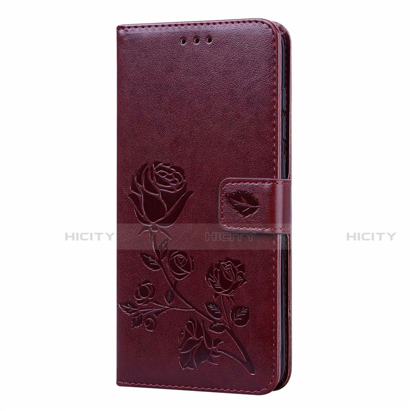 Funda de Cuero Cartera con Soporte Carcasa T09 para Xiaomi Redmi Note 9 Marron