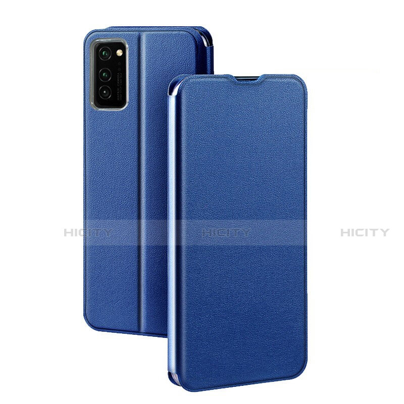 Funda de Cuero Cartera con Soporte Carcasa T10 para Huawei Honor V30 5G Azul