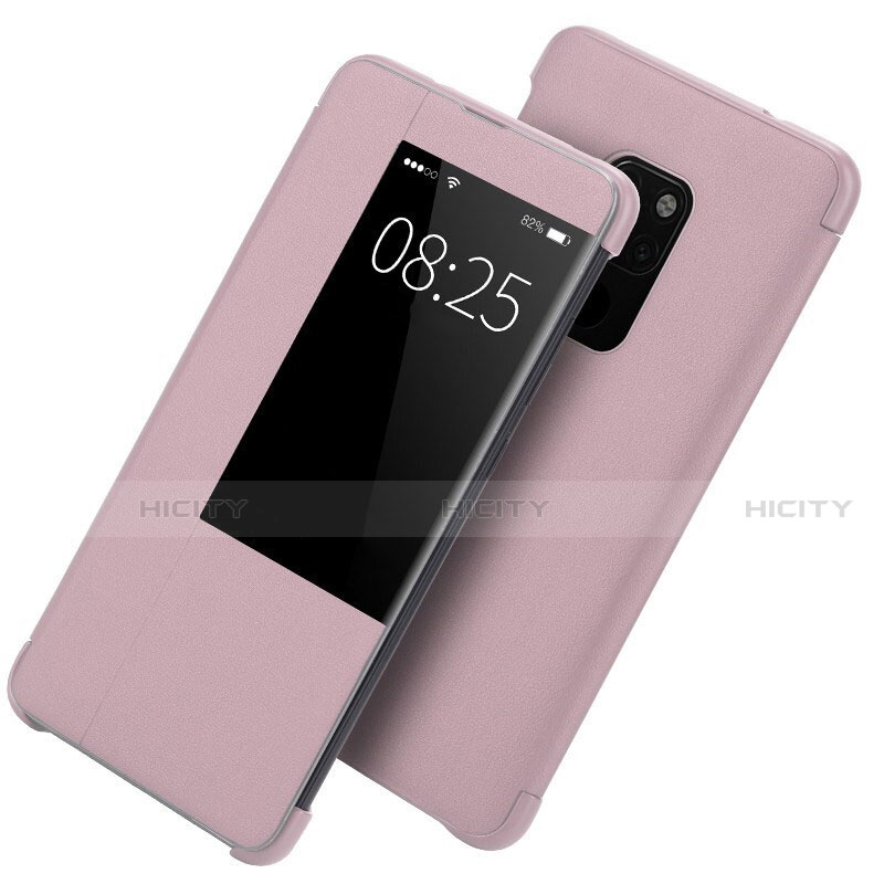 Funda de Cuero Cartera con Soporte Carcasa T10 para Huawei Mate 20 X 5G Oro Rosa