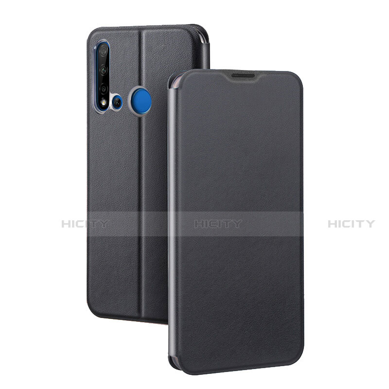 Funda de Cuero Cartera con Soporte Carcasa T10 para Huawei Nova 5i Negro