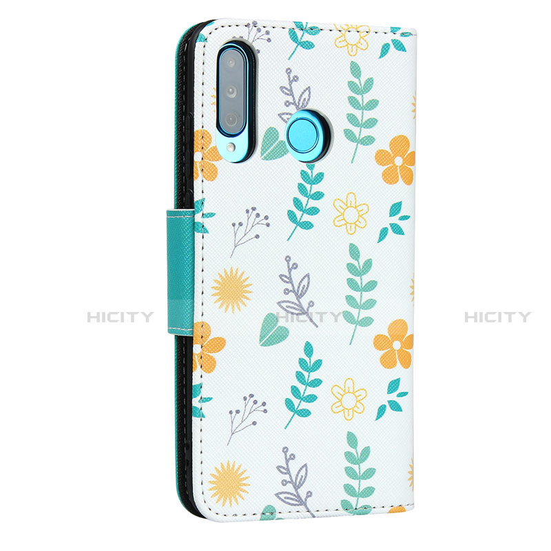 Funda de Cuero Cartera con Soporte Carcasa T10 para Huawei P30 Lite XL