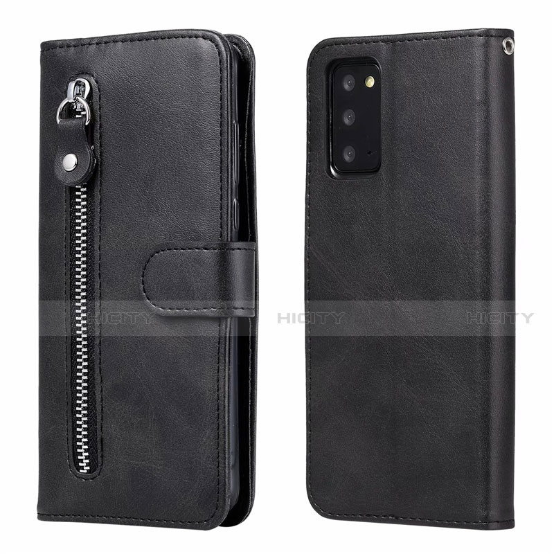 Funda de Cuero Cartera con Soporte Carcasa T10 para Samsung Galaxy Note 20 5G Negro