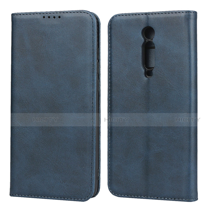 Funda de Cuero Cartera con Soporte Carcasa T10 para Xiaomi Mi 9T Azul