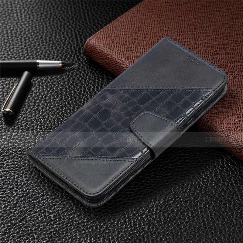 Funda de Cuero Cartera con Soporte Carcasa T10 para Xiaomi Redmi 9i Negro