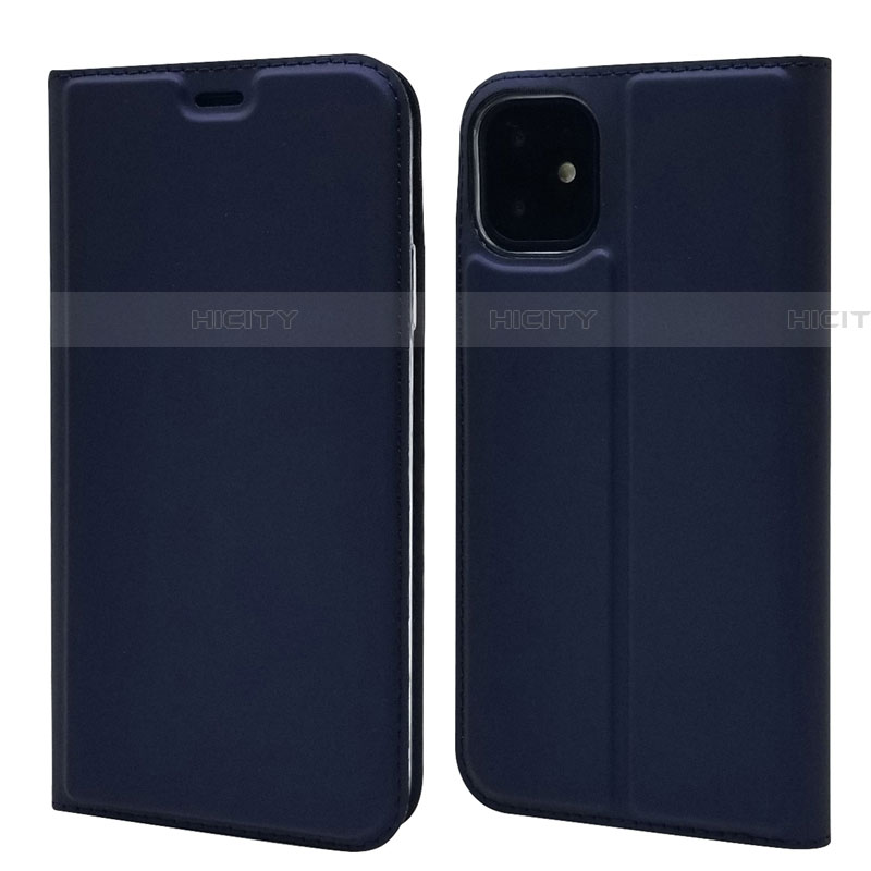 Funda de Cuero Cartera con Soporte Carcasa T11 para Apple iPhone 11 Azul