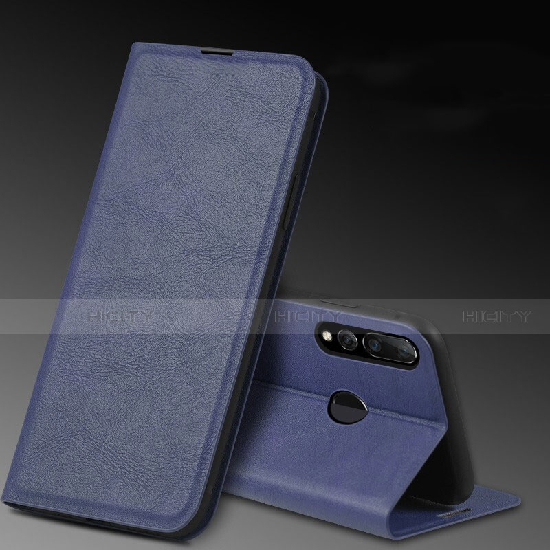 Funda de Cuero Cartera con Soporte Carcasa T11 para Huawei Honor 10i Azul