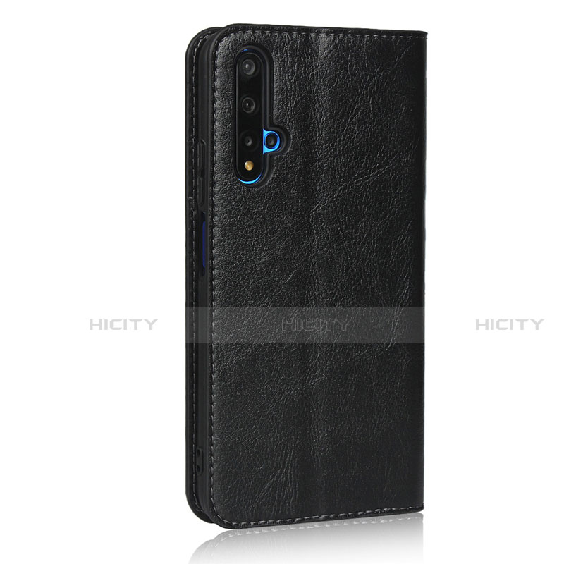 Funda de Cuero Cartera con Soporte Carcasa T11 para Huawei Honor 20S Negro