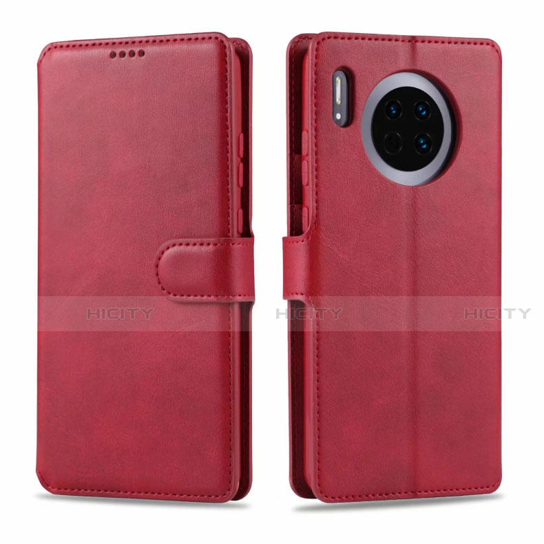 Funda de Cuero Cartera con Soporte Carcasa T11 para Huawei Mate 30 Pro 5G Rojo