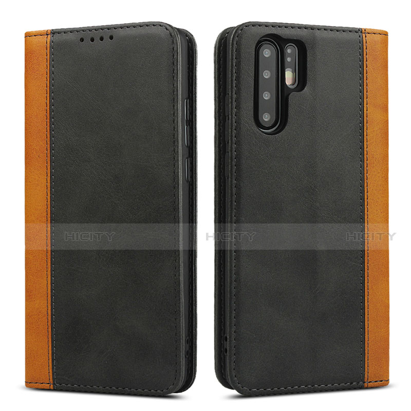 Funda de Cuero Cartera con Soporte Carcasa T11 para Huawei P30 Pro Negro