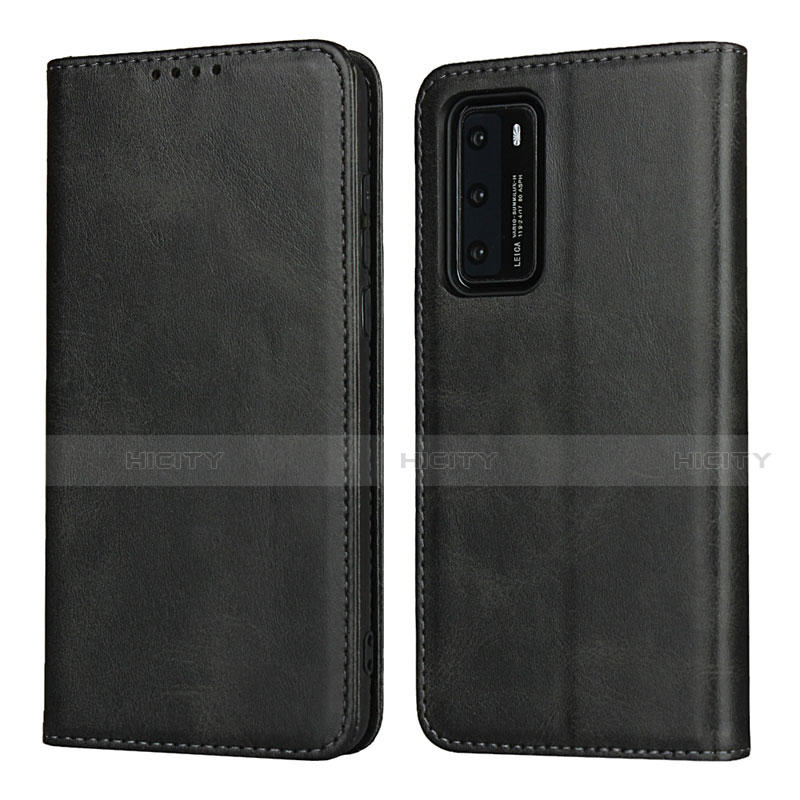 Funda de Cuero Cartera con Soporte Carcasa T11 para Huawei P40 Negro