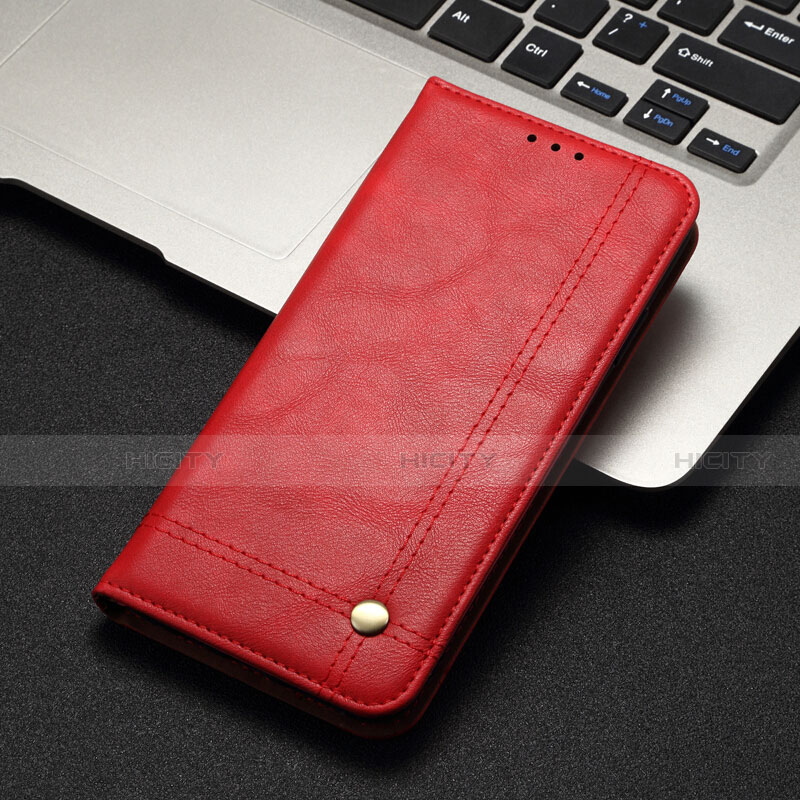 Funda de Cuero Cartera con Soporte Carcasa T11 para Xiaomi Mi Note 10 Pro Rojo