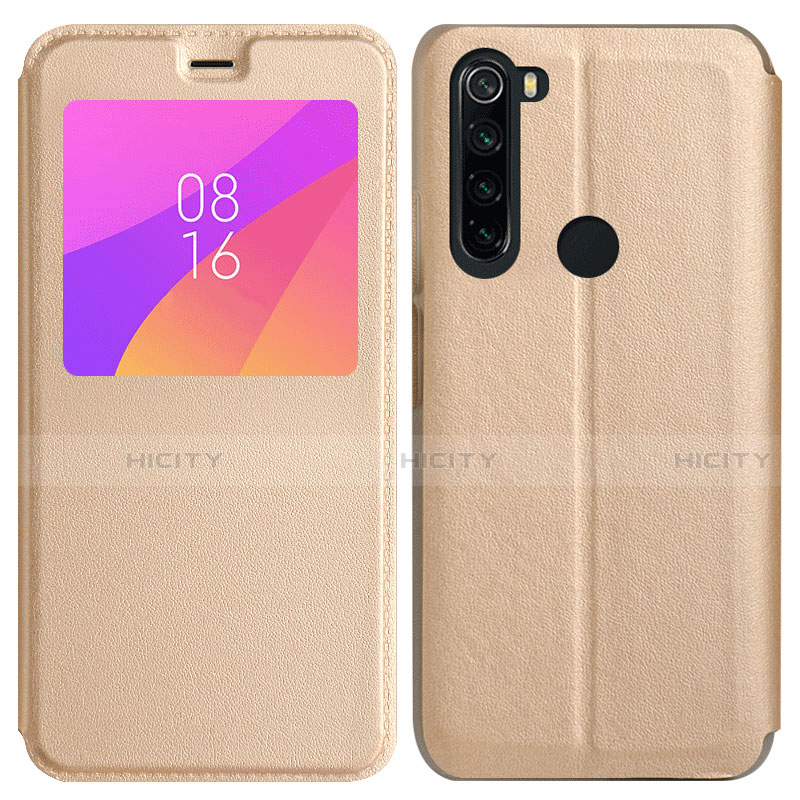 Funda de Cuero Cartera con Soporte Carcasa T11 para Xiaomi Redmi Note 8 Oro