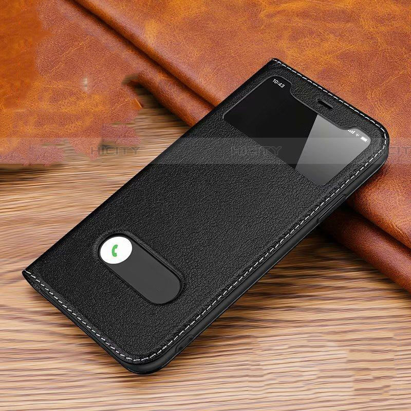 Funda de Cuero Cartera con Soporte Carcasa T12 para Apple iPhone 11 Negro