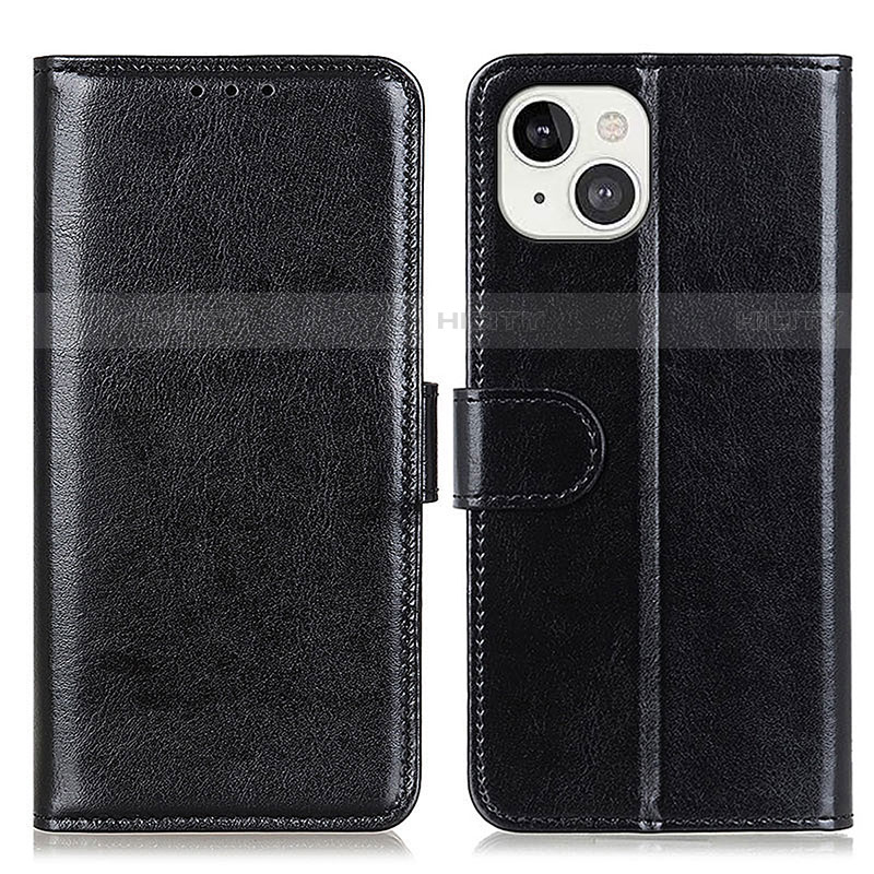 Funda de Cuero Cartera con Soporte Carcasa T12 para Apple iPhone 14 Negro