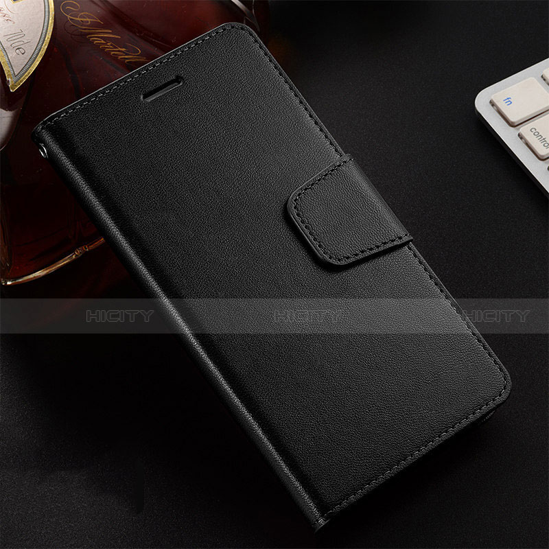 Funda de Cuero Cartera con Soporte Carcasa T12 para Huawei Honor 10i Negro