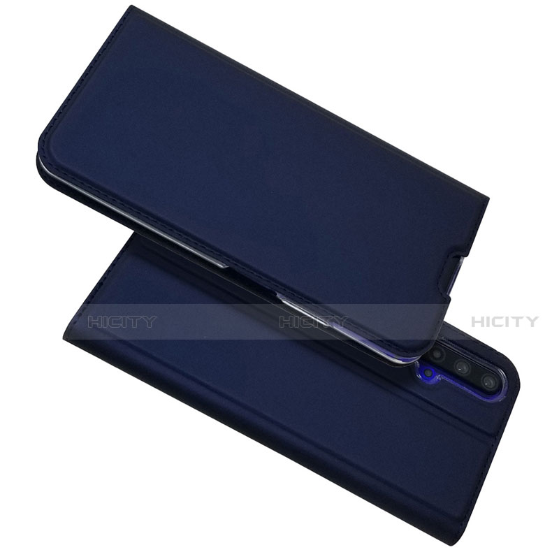 Funda de Cuero Cartera con Soporte Carcasa T12 para Huawei Honor 20S Azul