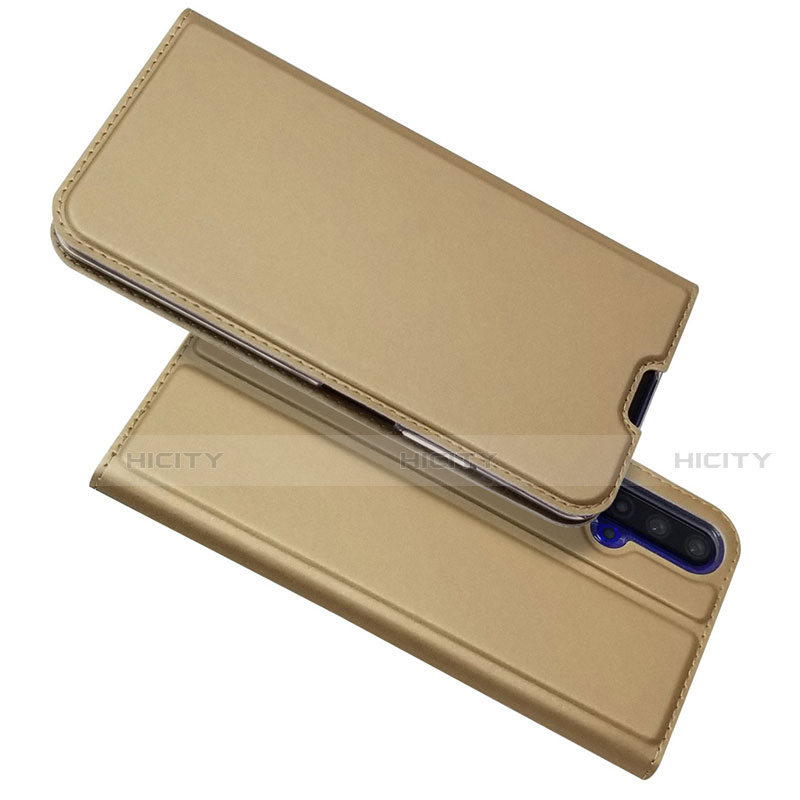 Funda de Cuero Cartera con Soporte Carcasa T12 para Huawei Honor 20S Oro