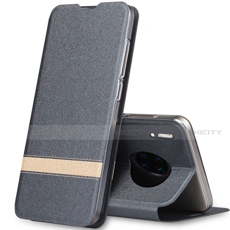 Funda de Cuero Cartera con Soporte Carcasa T12 para Huawei Mate 30E Pro 5G Gris