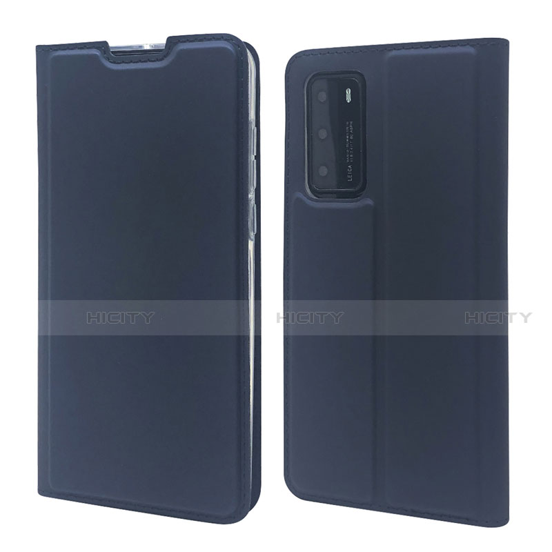 Funda de Cuero Cartera con Soporte Carcasa T12 para Huawei P40 Azul