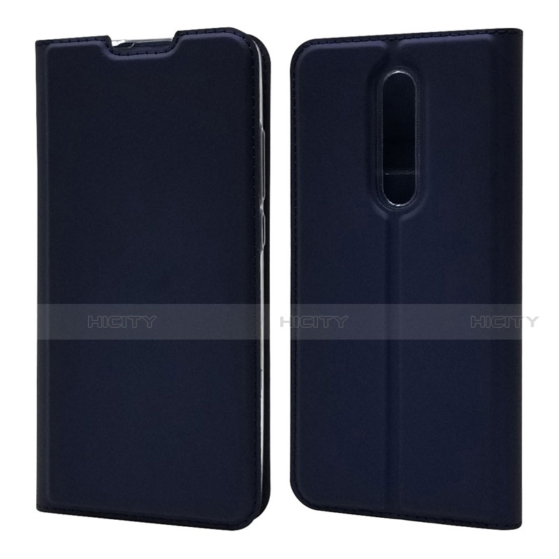 Funda de Cuero Cartera con Soporte Carcasa T12 para Xiaomi Mi 9T Azul