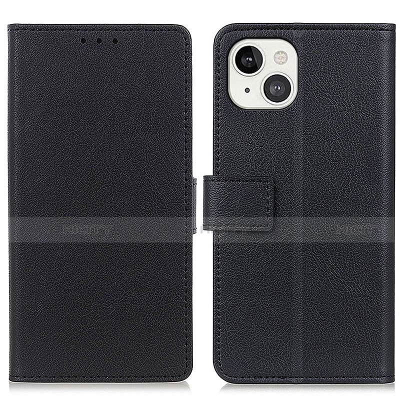 Funda de Cuero Cartera con Soporte Carcasa T14 para Apple iPhone 13 Negro