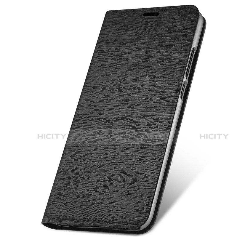 Funda de Cuero Cartera con Soporte Carcasa T14 para Huawei Nova 5 Negro